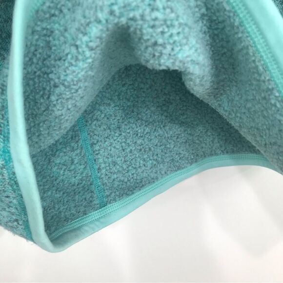 Patagonia Mint Green Gray Mottled Quarter Zip Knit Fleece Pullover - Picture 11 of 14